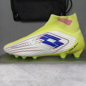 Lotto Solista Gravity‎ Soccer Cleats Shoes Professional Use Neon Yellow Mens 9